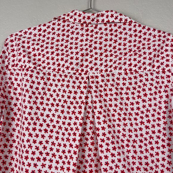Grayson The Hero Button Down Shirt Red White Floral Size 2 Small Frank & Eileen - Picture 7 of 13